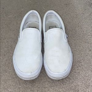 White slip on vans